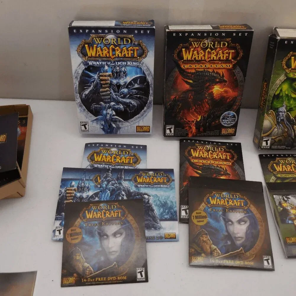 World of WarCraft Burning Crusade Lich King Cataclysm Pc Bundle‎